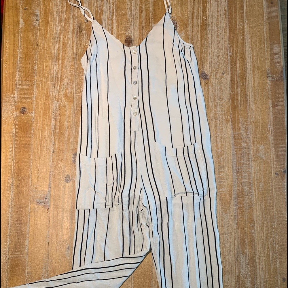 Black and white stripe jumpsuit MP|C brand size XS